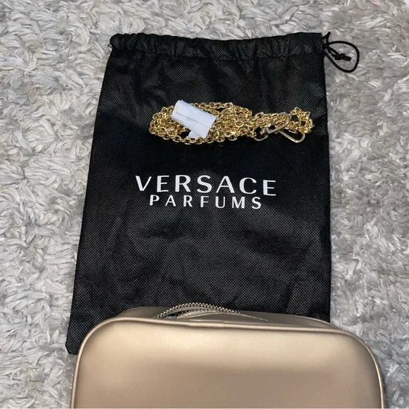NWOT Versace Fragrance Gold Clutch Shoulder Crossbody Handbag - Picture 9 of 11